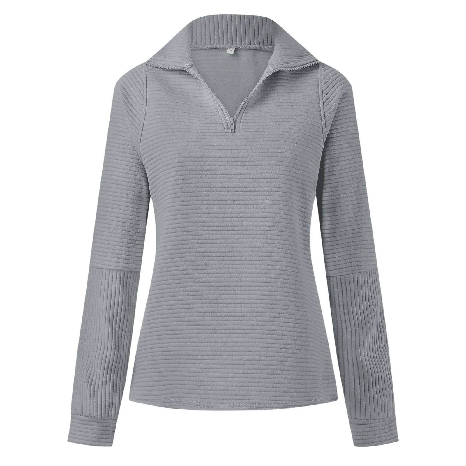 Женский свитшот с длинными рукавами Workou 2025, воротник-стойка, половинная молния, осень-зима, легкий, милый, College, модный свитшот, фото №4