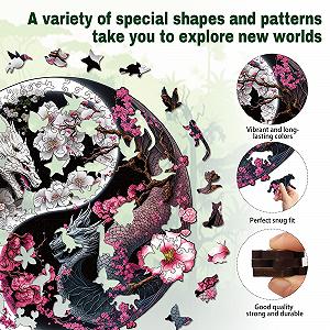 Пазл деревянный Dragon 200 деталей Animal Shape synthetic.ua - Фото 1