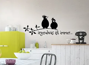 Наклейка на стіну Grandora W5027 Irgendwas ist Immer + Vogels 50 x 21 см Чорний synthetic.ua - Фото 1