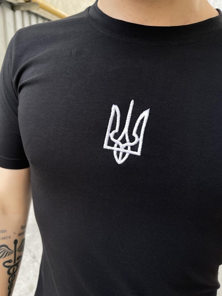 футболка ТРИЗУБ вышивка черная, фото №5 футболка ТРИЗУБ вышивка черная, фото №5