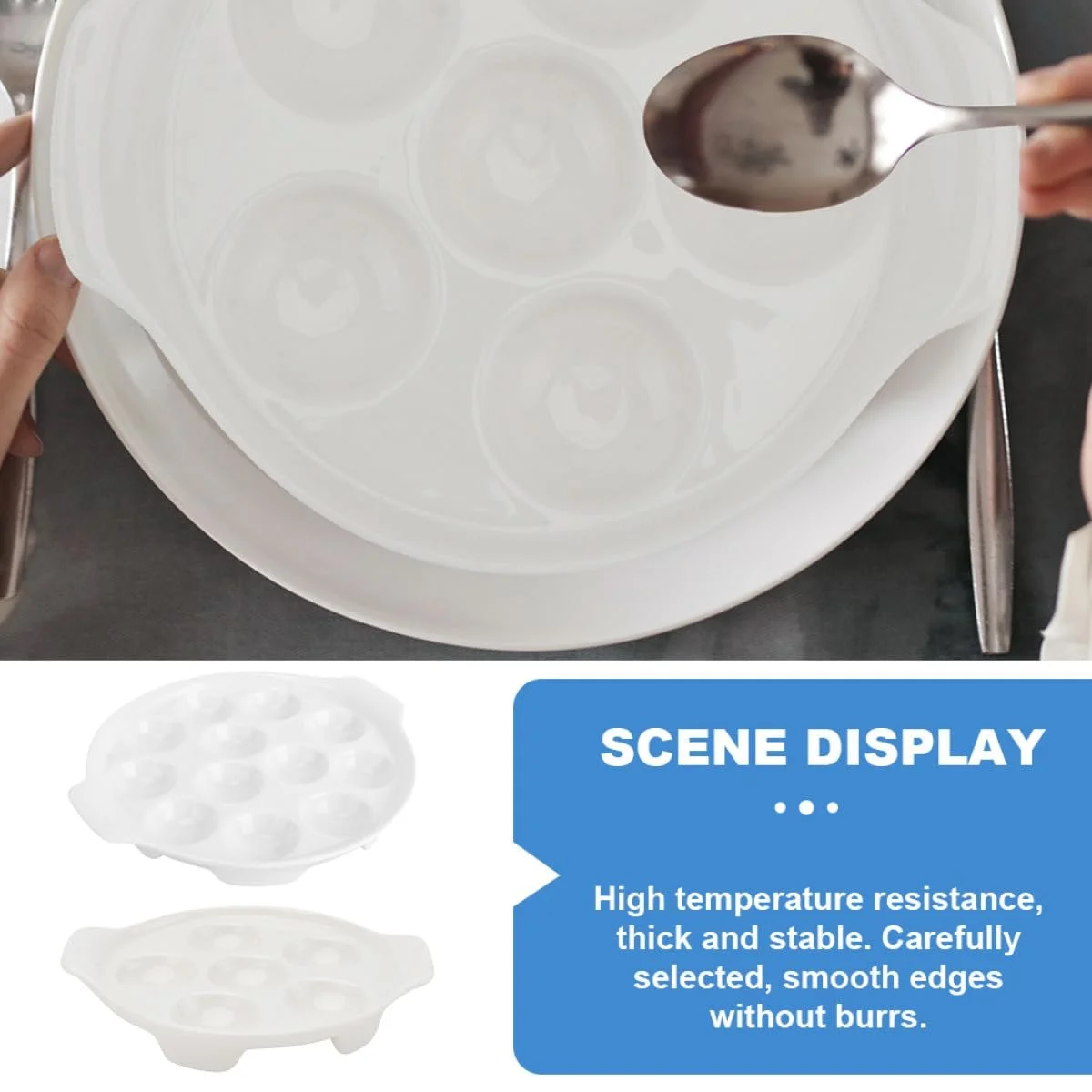 Форма для равликів Toyvian керамічна з ручками біла (2 шт.), фото №4