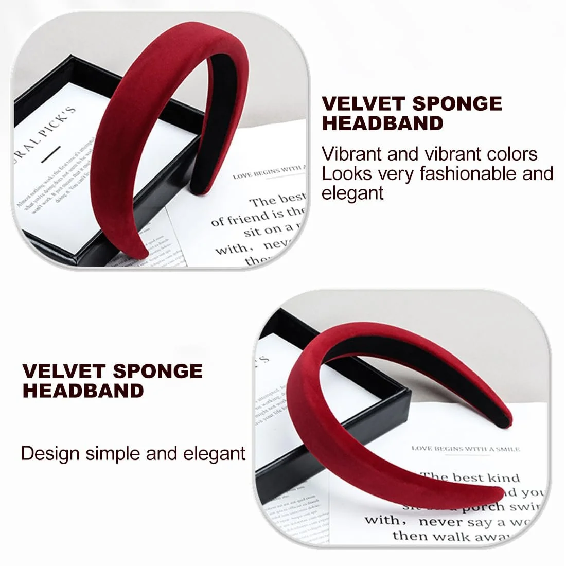 Обруч Бархатный Черный (2 шт), фото №4 Обруч Бархатный Черный (2 шт), фото №4