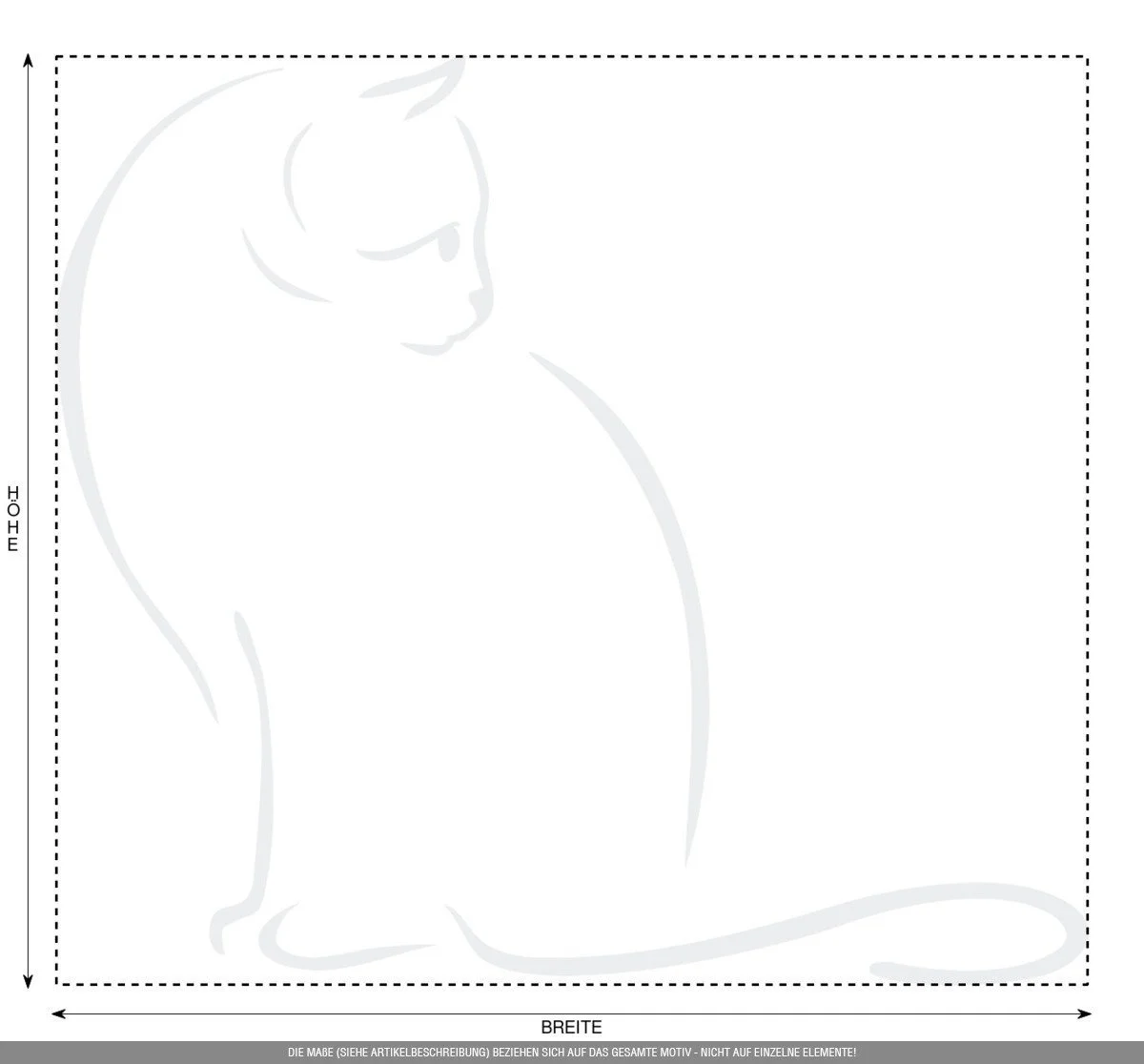 Наклейка на стіну Silhouette Cat Вінілова PVC, фото №3 Наклейка на стіну Silhouette Cat Вінілова PVC, фото №3