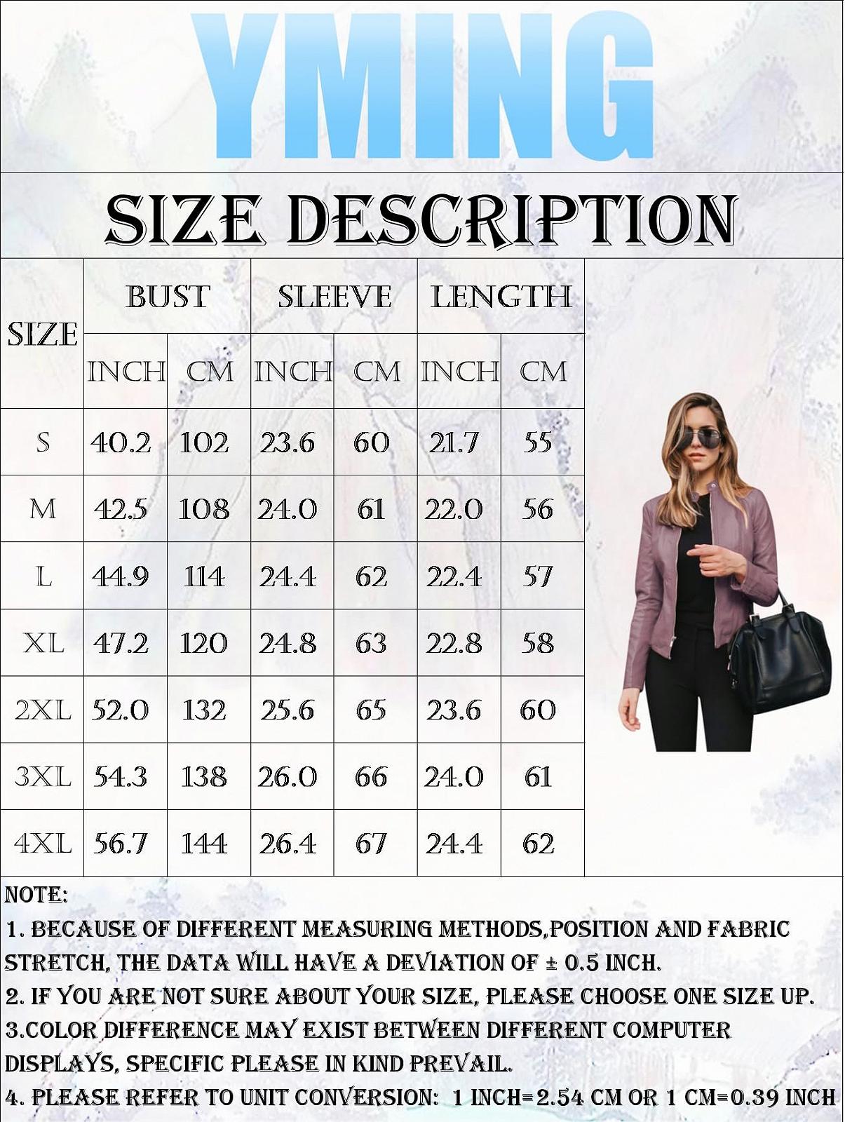 Жіноча Куртка Yming Мотоциклетна Звичайна З екошкіри На повній блискавці Стильна Ретро Укорочена, фото №3