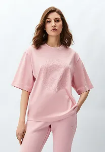 Жіноча футболка GUESS Activewear / Рожева / Розмір M synthetic.ua - Фото 1