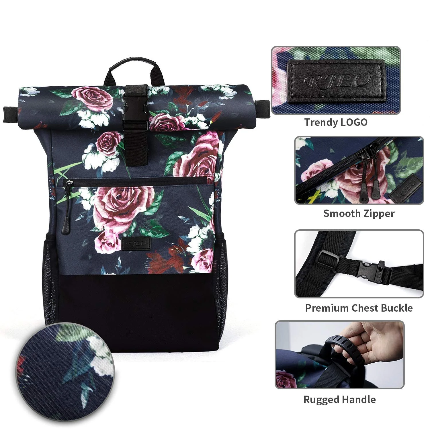 Рюкзак Rolltop Unisex Daypack 12 - 17 дюймів / 30.5 - 43 см Waterproof Anti-Theft, фото №2 Рюкзак Rolltop Unisex Daypack 12 - 17 дюймів / 30.5 - 43 см Waterproof Anti-Theft, фото №2