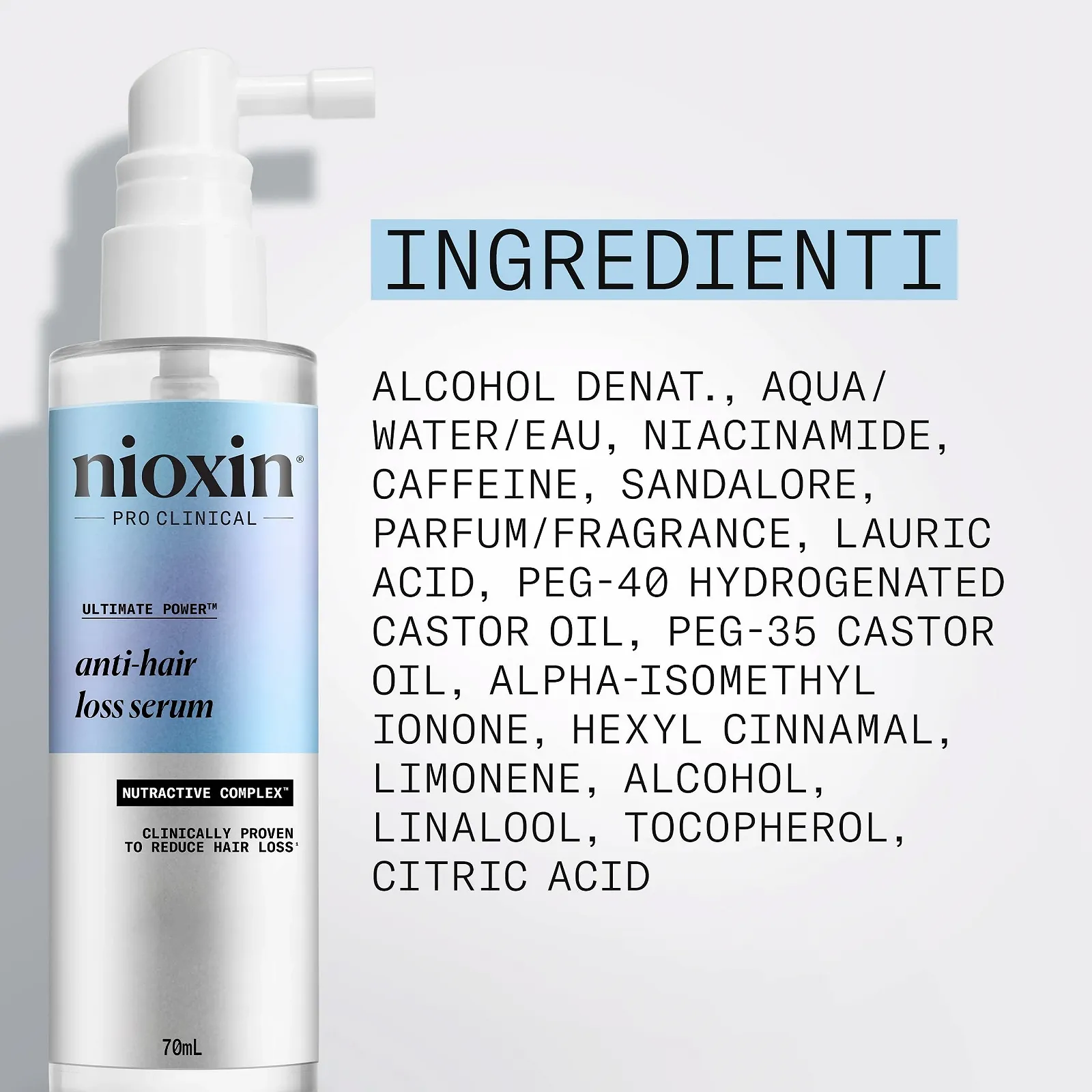 Сироватка NIOXIN Засіб проти випадіння волосся для чоловіків і жінок Без освітлення для слабкого волосся з кофеїном і ніацинамідом 70 мл, фото №7