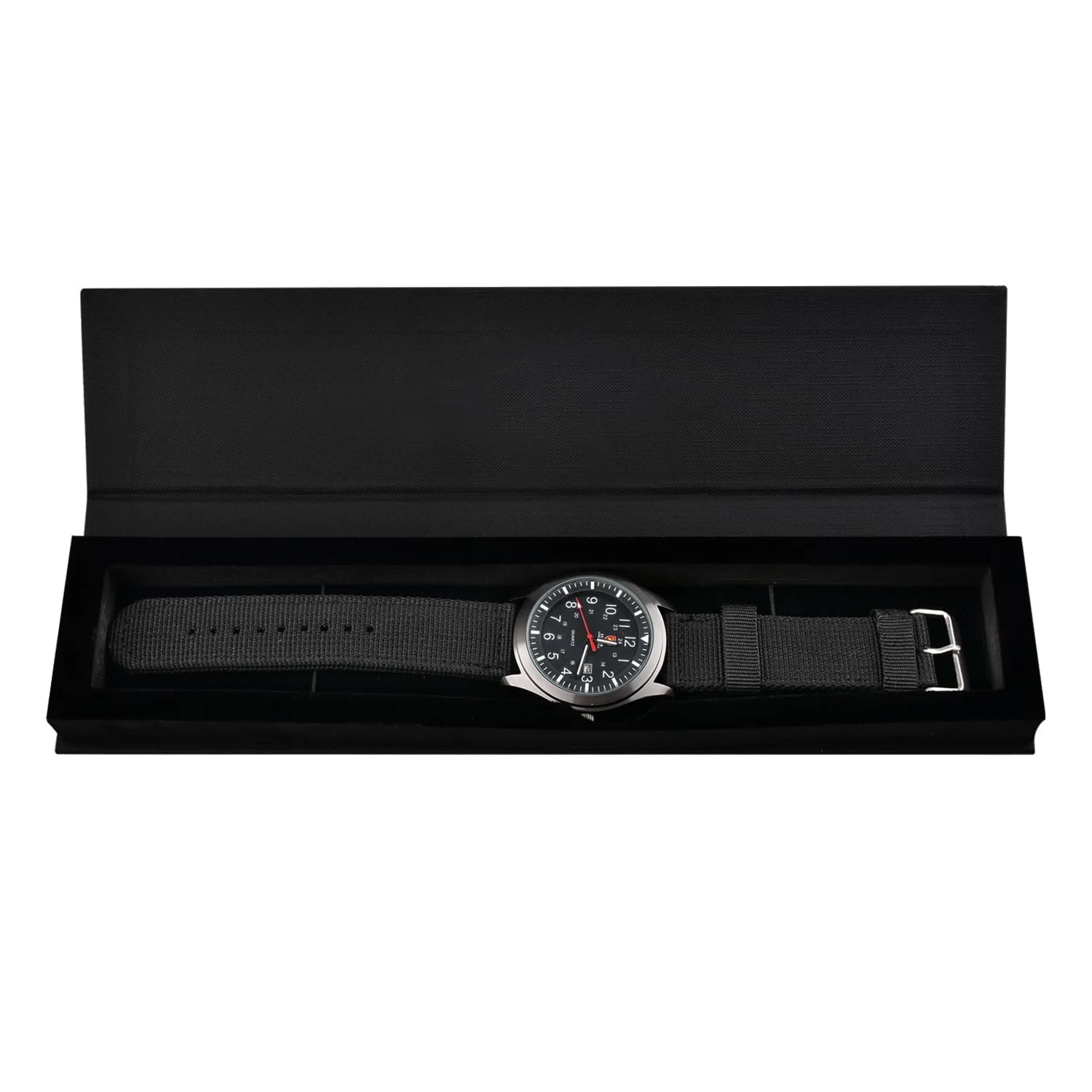 Мужские Кварцевые Аналоговые Спортивные Часы Zeiger Military с Датой, Нейлоновый Ремешок, фото №3 Мужские Кварцевые Аналоговые Спортивные Часы Zeiger Military с Датой, Нейлоновый Ремешок, фото №3