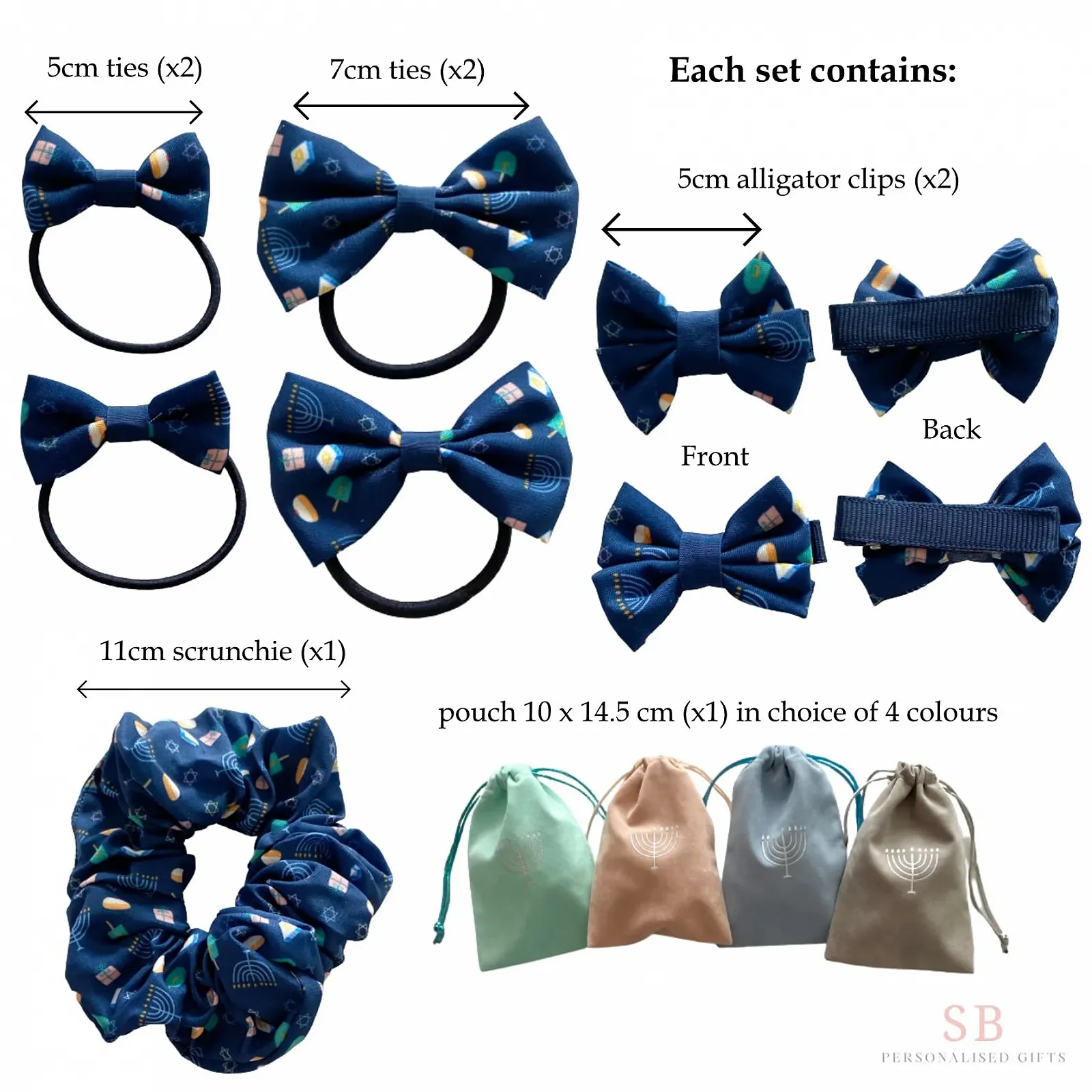 Пов'язка для волосся та бант Chanukah, фото №1