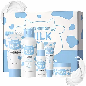 Набір для догляду за шкірою обличчя з молоком Зволожувальний подарунковий набір для жінок - Фото 1