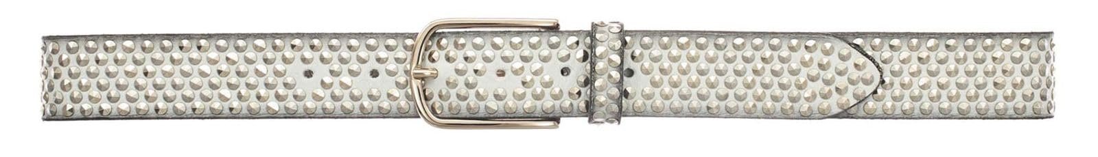 Кожаный ремень B.Belt Rivet, кремово-белый, фото №2