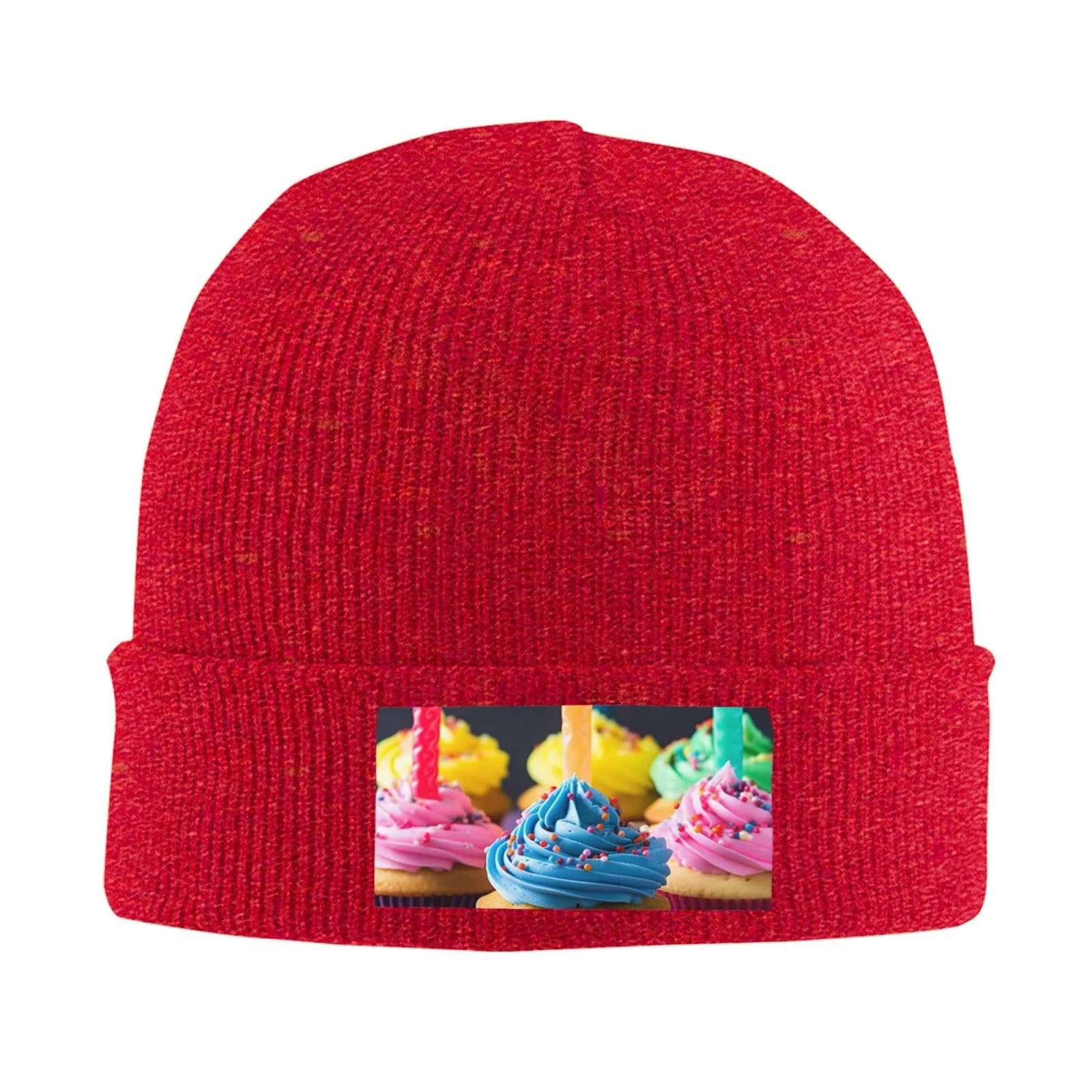 Шапка-біні Knitted Hat Colourful Happy Birthday Cupcakes, фото №4 Шапка-біні Knitted Hat Colourful Happy Birthday Cupcakes, фото №4