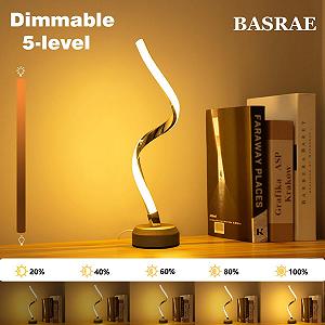 Настільна лампа Spiral Modern LED 3 Colour Temperatures Dimmable Wood synthetic.ua - Фото 1