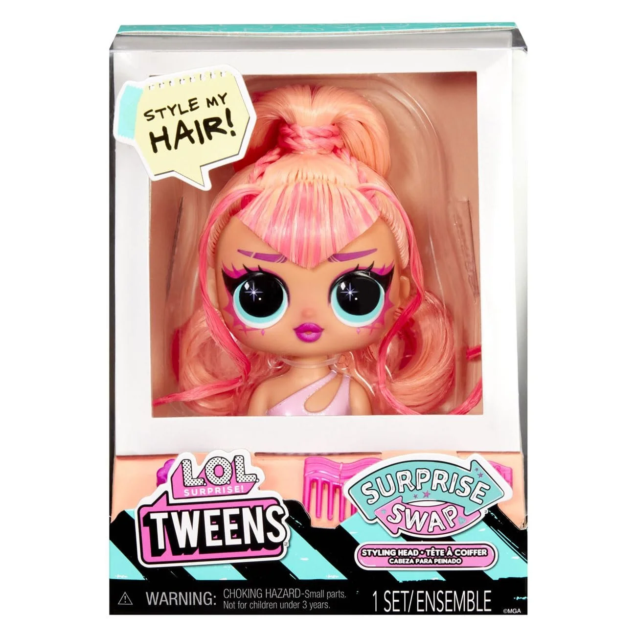 Кукла L.O.L. Surprise! Tweens Surprise Swap Styling Heads с замечательными аксессуарами для волос и красивыми волосами разноцветная, фото №9 Кукла L.O.L. Surprise! Tweens Surprise Swap Styling Heads с замечательными аксессуарами для волос и красивыми волосами разноцветная, фото №9