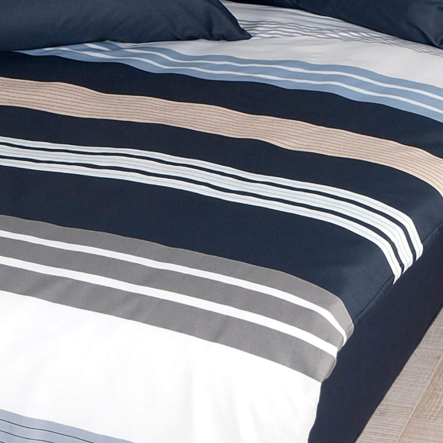 Постільна білизна Janine Mako Satin J.D. 155 x 220 см + 80 x 80 см Срібний Сіро-коричневий Пісочний, фото №7