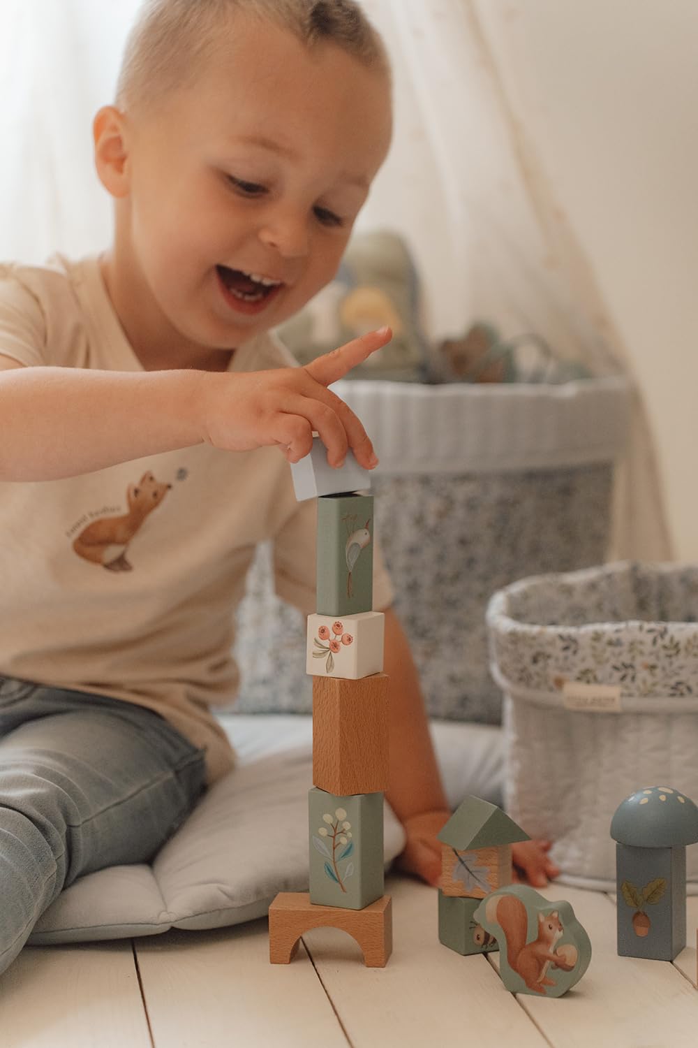 Кубики Little Dutch Forest Friends 7245 FSC Деревянные 50 Штук в Коробке Синие, фото №3 Кубики Little Dutch Forest Friends 7245 FSC Деревянные 50 Штук в Коробке Синие, фото №3