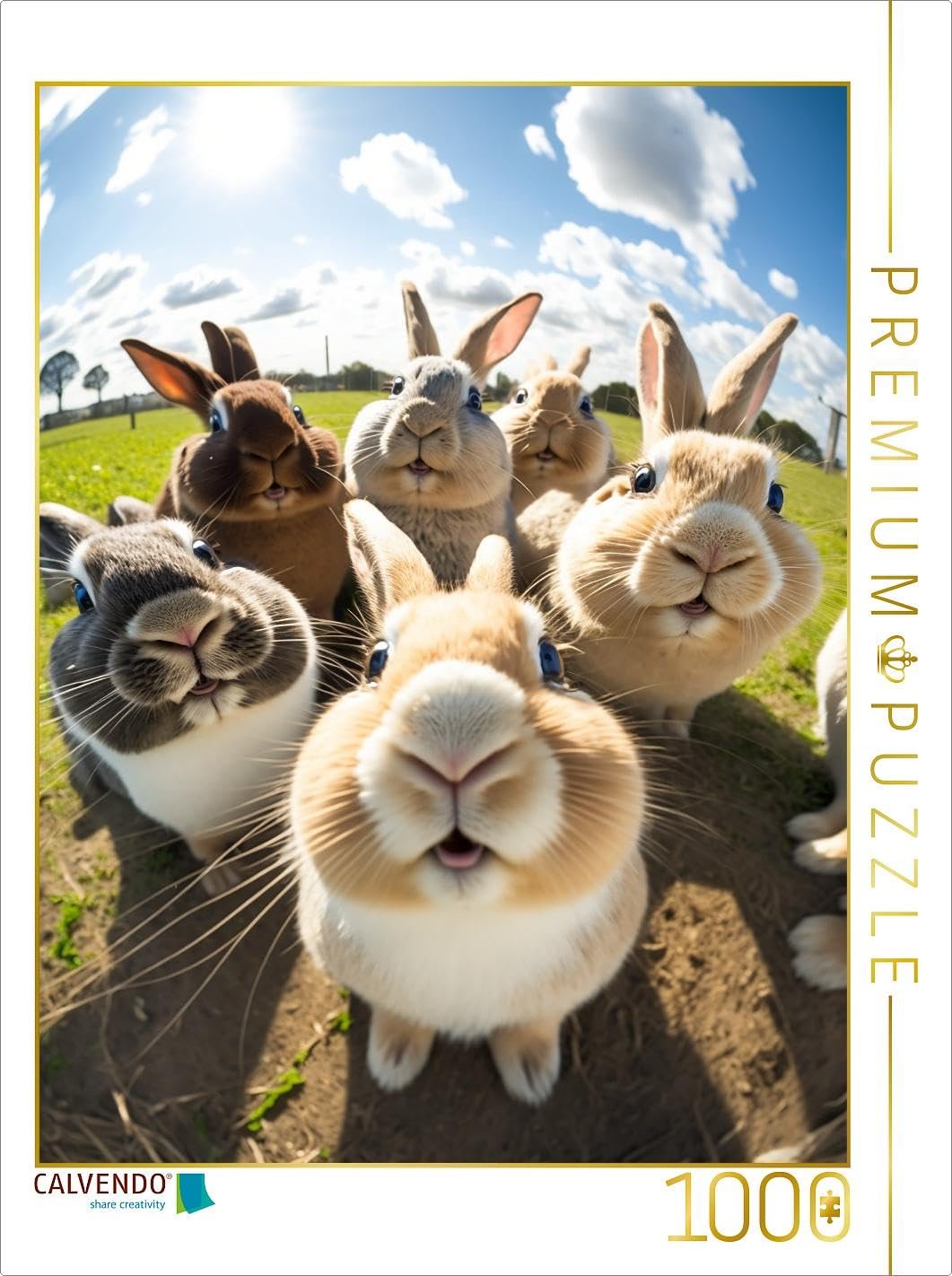 Пазл CALVENDO Rabbits 1000 элементов 48 x 64 см, фото №1