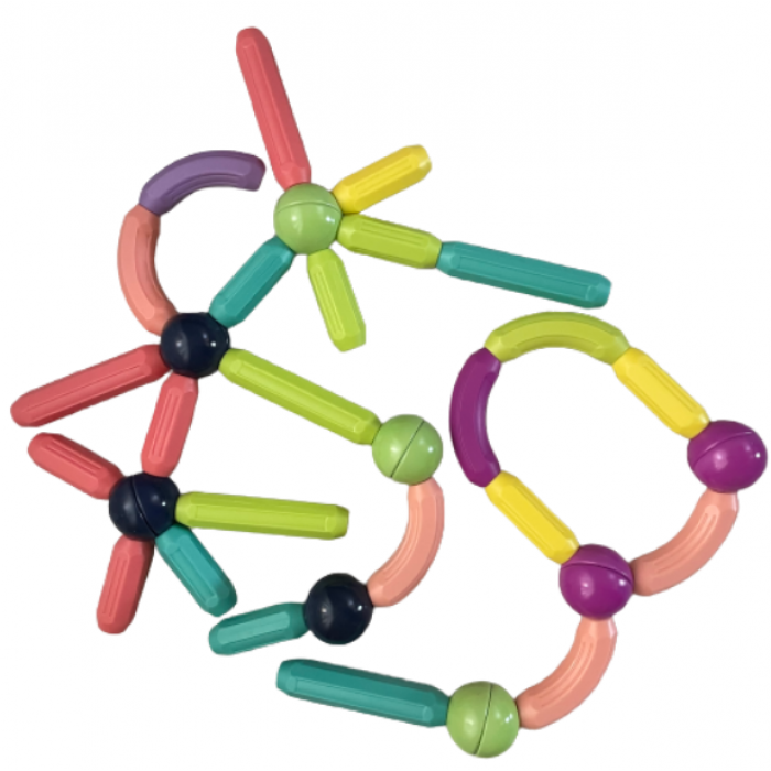 Магнитный конструктор 26 палочек 10 шариков SKY Magnetic Sticks Развивающая игрушка, фото №6