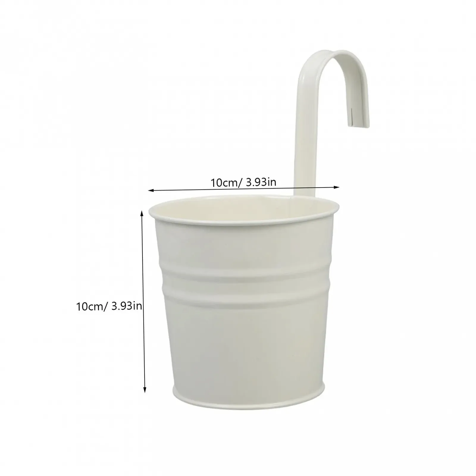 Підвісні горщики металеві 4 шт з дренажними отворами та гачками, фото №2