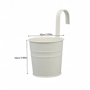 Підвісні горщики металеві 4 шт з дренажними отворами та гачками synthetic.ua - Фото 1