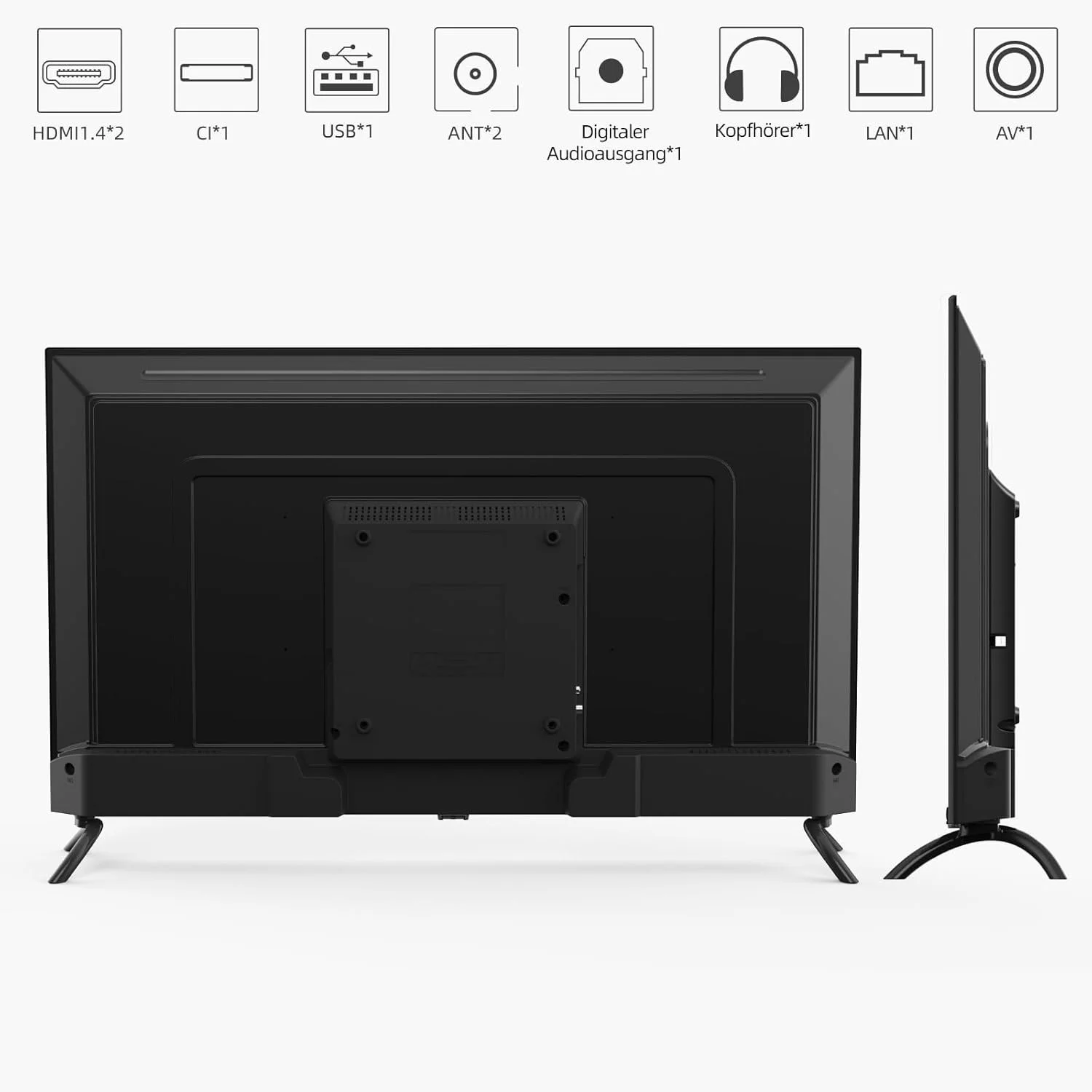 Телевізор 32" CHiQ L32G7L / HD / 60 Гц / LED / Android TV / Wi-Fi / Bluetooth / Т2 / Чорний, фото №11 Телевізор 32" CHiQ L32G7L / HD / 60 Гц / LED / Android TV / Wi-Fi / Bluetooth / Т2 / Чорний, фото №11
