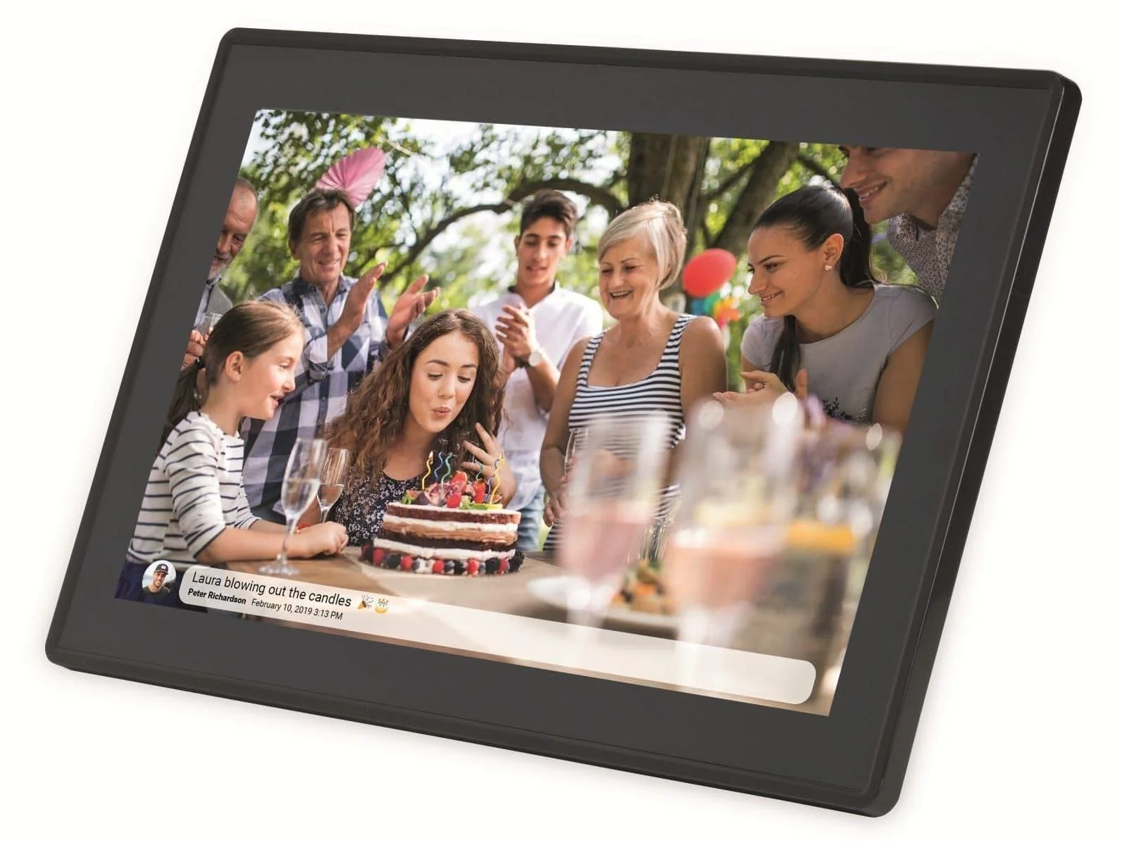 Цифровая Wi-Fi фоторамка Denver PFF-1514BMK2 15.6 дюйма Full HD IPS Сенсорный экран FRAMEO Черный, фото №1