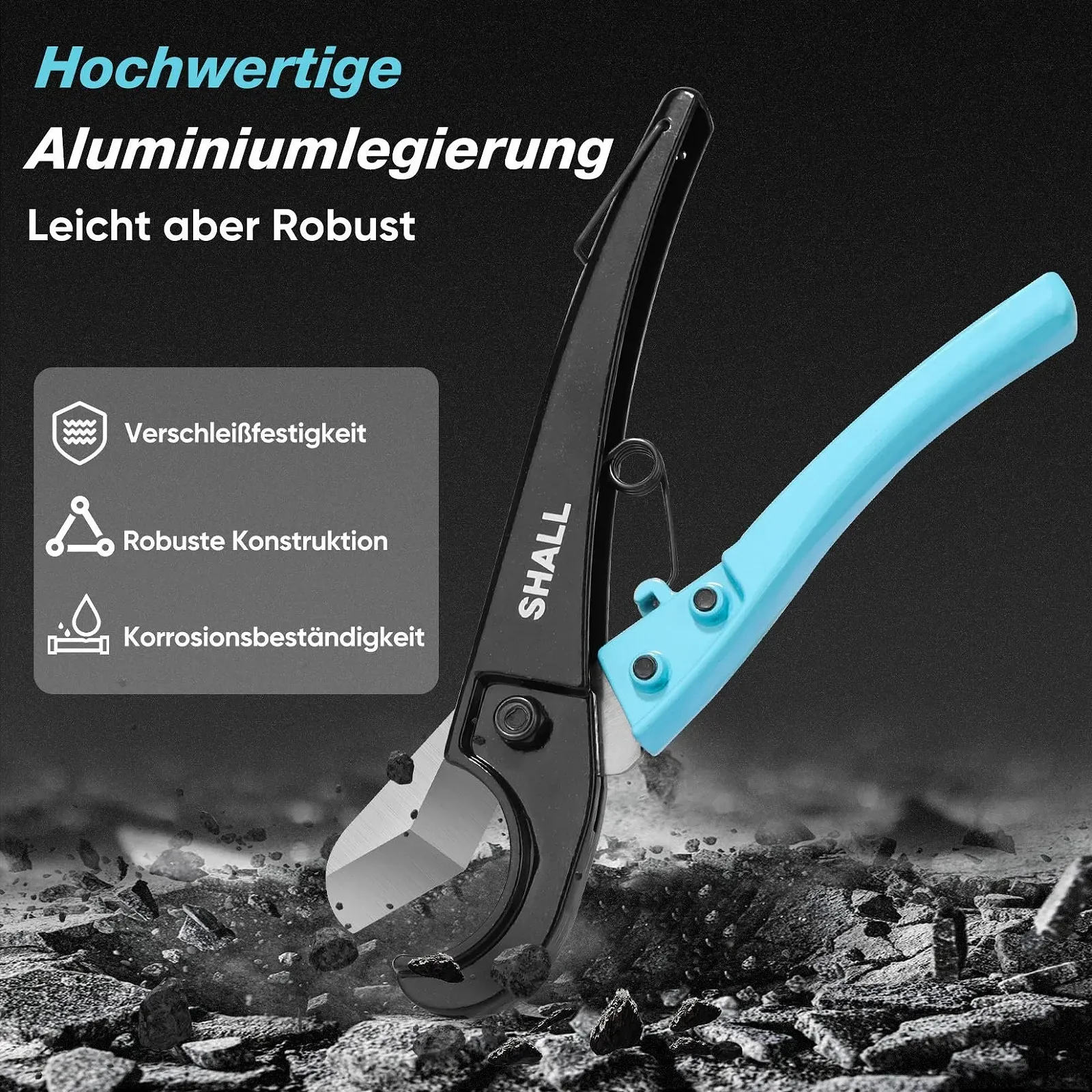 Труборез SHALL 1-35 мм (1-3/8 дюйма) с пружинным механизмом и фиксатором, фото №5