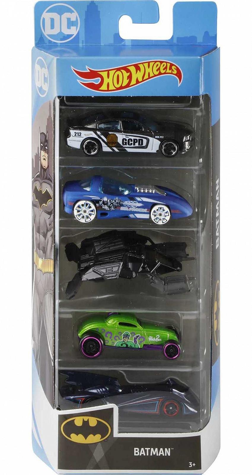 Набір Hot Wheels Batman 5 машинок, фото №1 Набір Hot Wheels Batman 5 машинок, фото №1