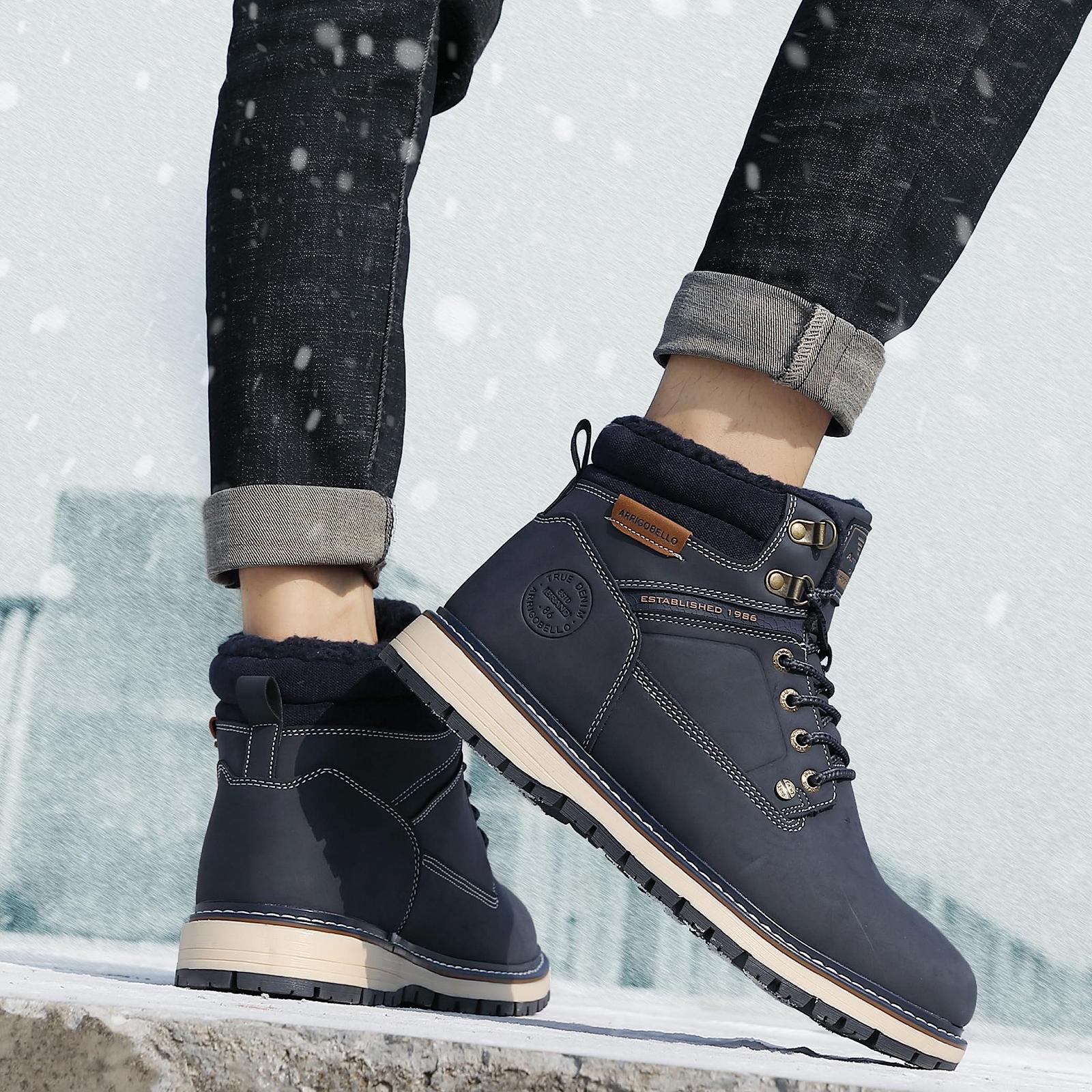 Чоботи ARRIGO BELLO Winterschuhe Herren Winterstiefel Gefüttert Чорно-коричневий, фото №9