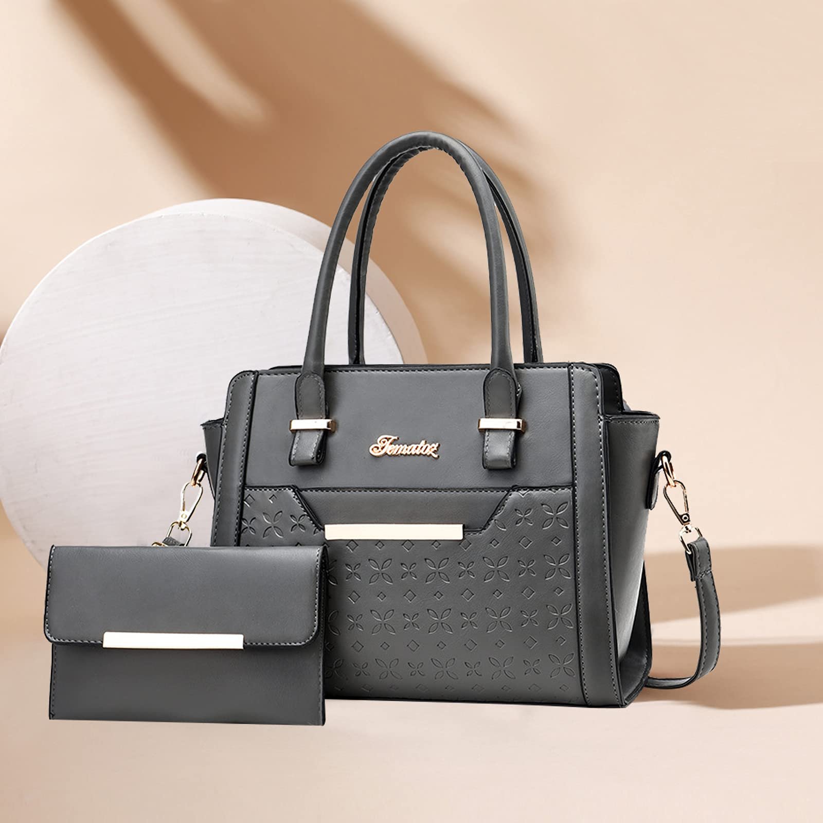 Сумка с ручками NICOLE & DORIS Большая на плечо Элегантная Сумка для покупок Кожаная 2 шт, фото №3