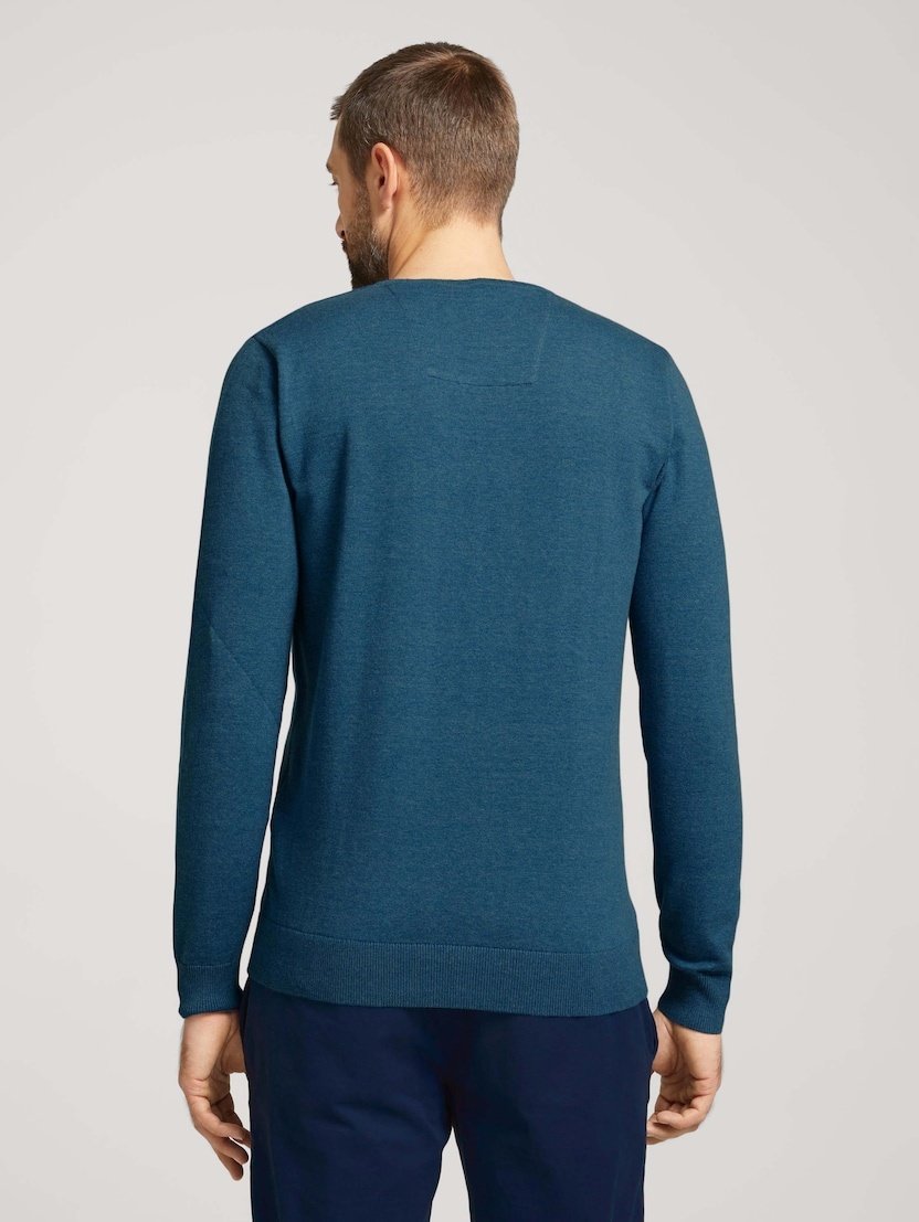 Джемпер Tom Tailor basic crew neck sweater Темно-синій XXL, фото №2