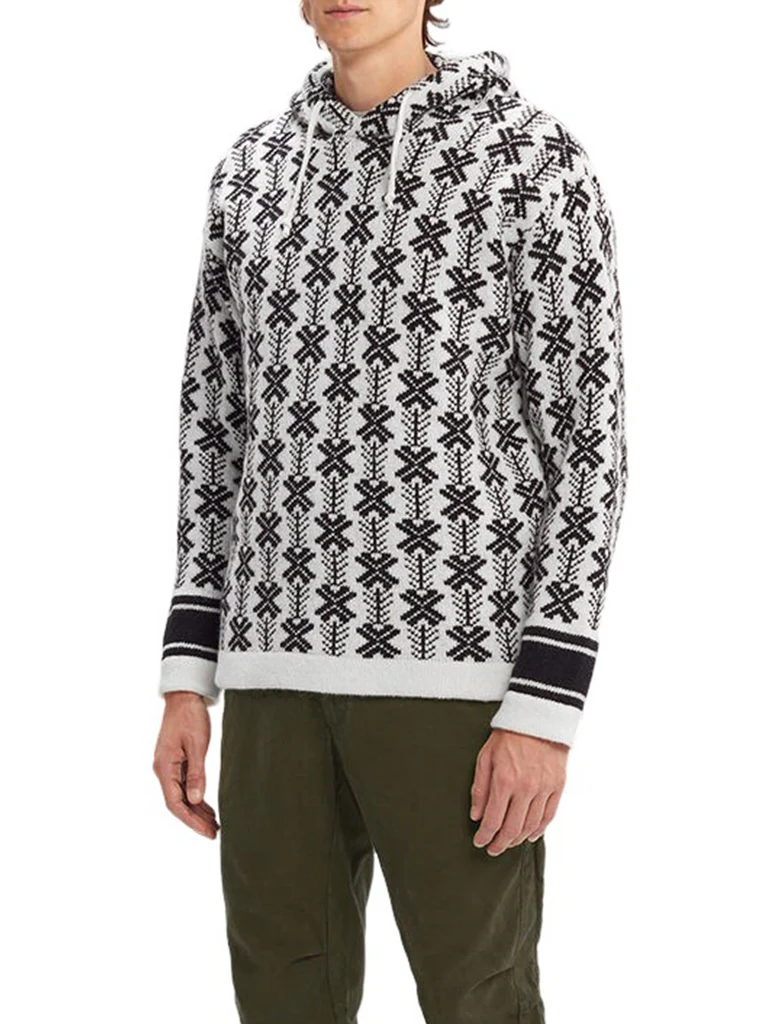 Худи CP COMPANY WOOL JACQUARD LOGO HOODIE, фото №1