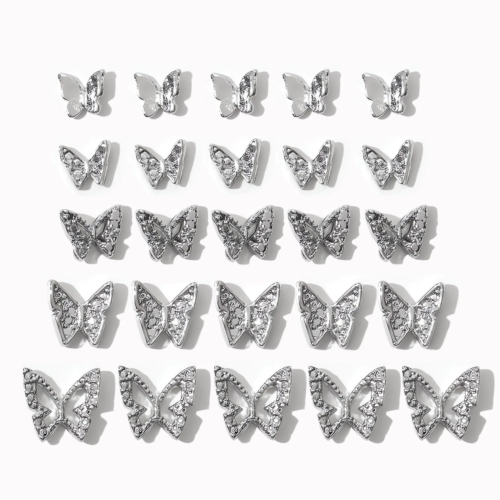 Метелик Метал сріблястий, 25 шт, фото №1 Метелик Метал сріблястий, 25 шт, фото №1