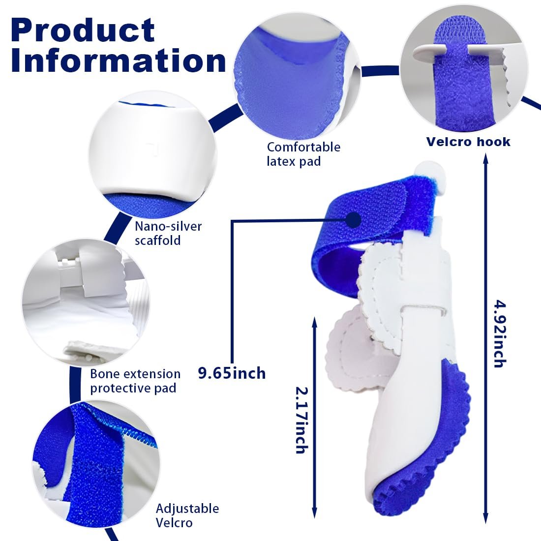 Шкарпетки Hallux Valgus (2 шт.) з силіконовими подушечками. Універсальний розмір для денного та нічного використання., фото №2