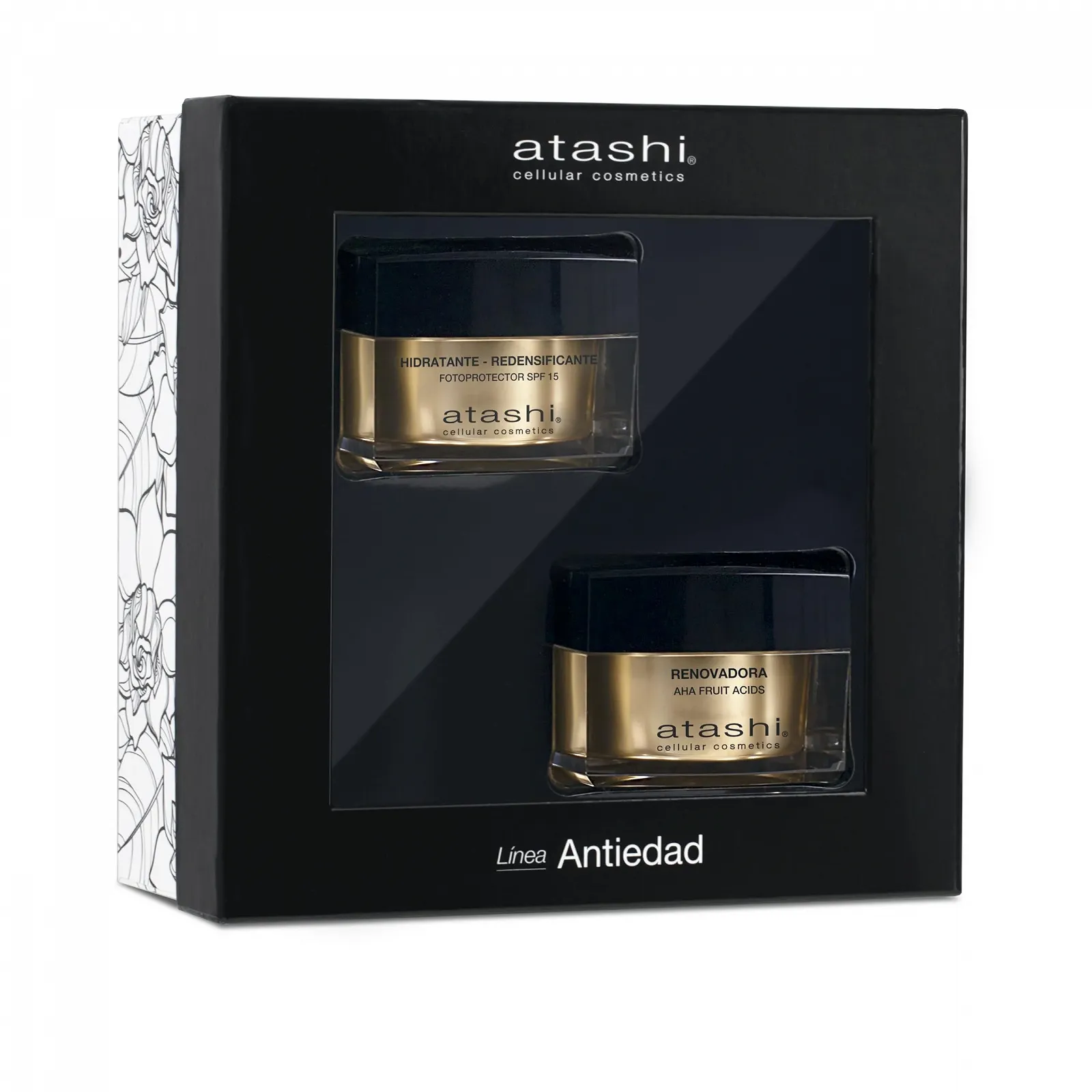Крем для обличчя Atashi Anti-Ageing Redensifying Moisturiser SPF 15 + AHA Fruit Renewing Cream з гліколевою кислотою та спілантолом 50 мл + 50 мл, фото №1 Крем для обличчя Atashi Anti-Ageing Redensifying Moisturiser SPF 15 + AHA Fruit Renewing Cream з гліколевою кислотою та спілантолом 50 мл + 50 мл, фото №1