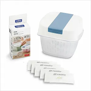 Ємність для зберігання Rotho Dynamic Box 1.6 л з 4 змінними фільтрами 15.5 x 15.5 x 12.3 см Білий - Фото 1