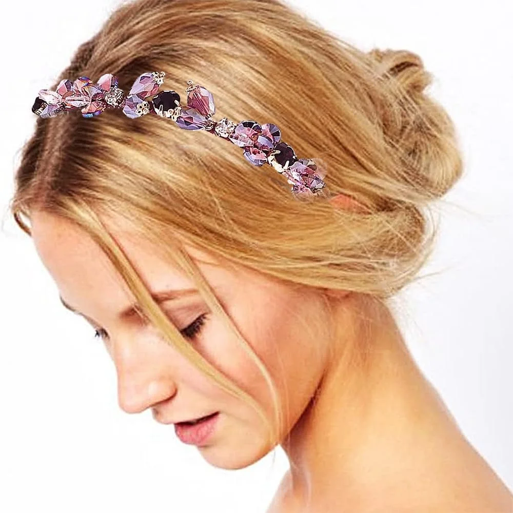 Обруч для волосся зі стразами Модний, фото №6