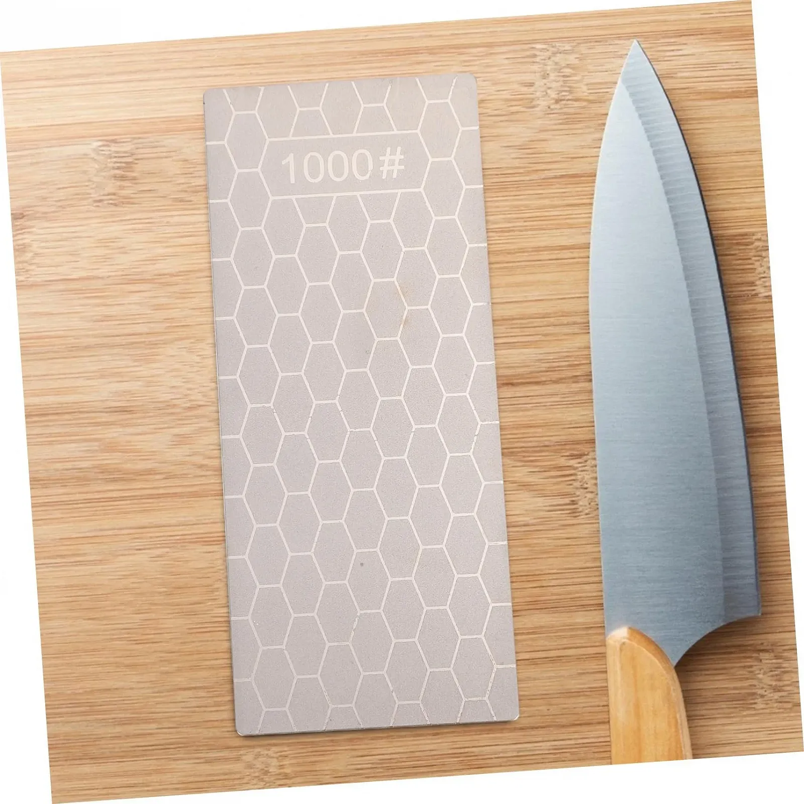 Точилка для ножей односторонняя из нержавеющей стали портативная сотовая, фото №4