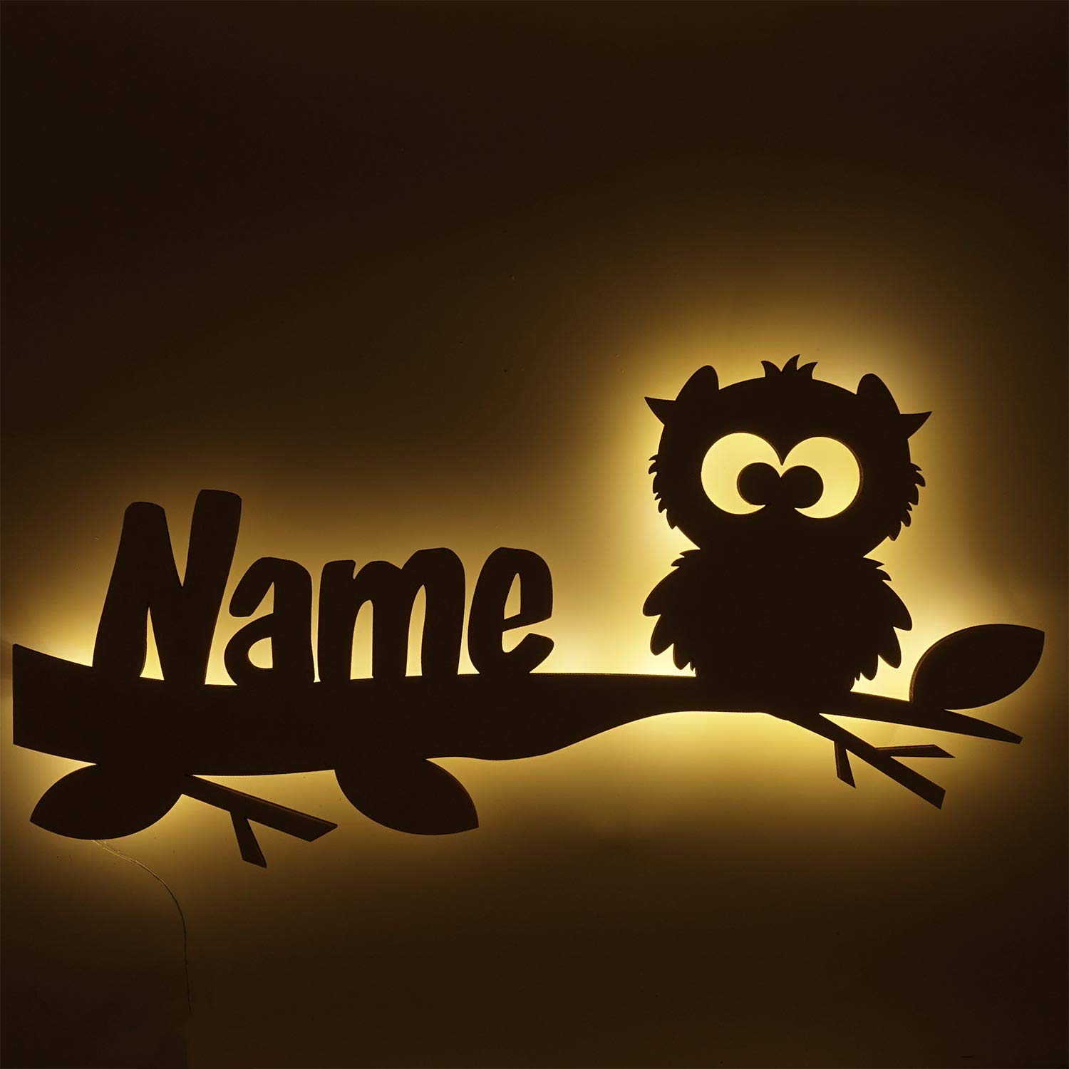 Лампа ночник настенный Schlummerlicht24 LED Magic Owl Именной мотив совы натуральное дерево, фото №1 Лампа ночник настенный Schlummerlicht24 LED Magic Owl Именной мотив совы натуральное дерево, фото №1