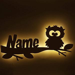 Купить Лампа ночник настенный Schlummerlicht24 LED Magic Owl Именной мотив совы натуральное дерево - Фото 1 Лампа ночник настенный Schlummerlicht24 LED Magic Owl Именной мотив совы натуральное дерево - Фото 1