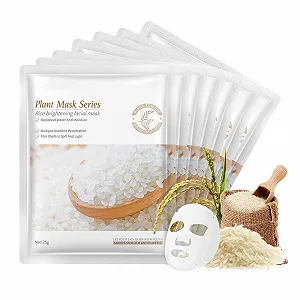 Тканинна маска для обличчя Altherona Rice Mask з екстрактом рису 7 шт. для зволоження та очищення - Фото 1