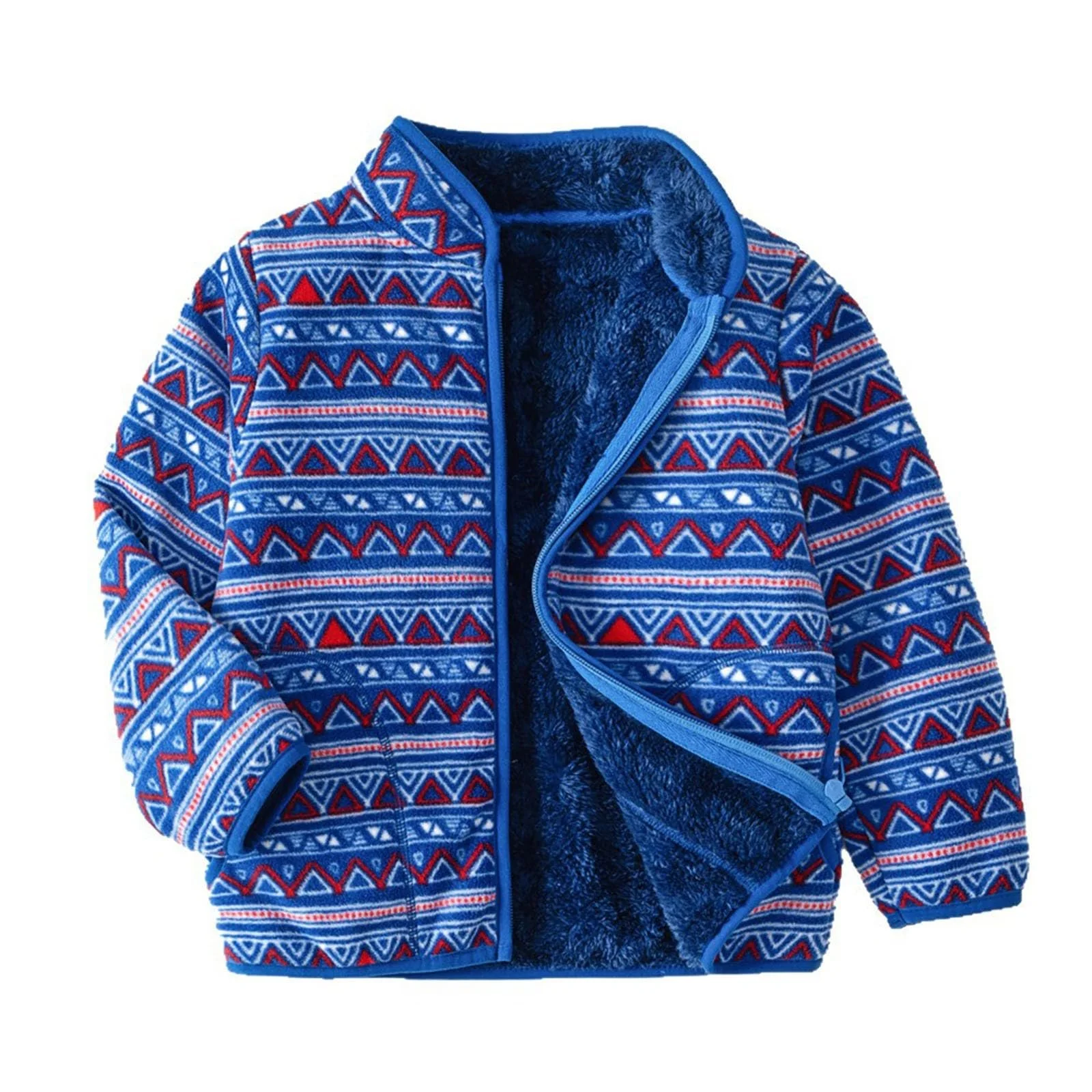 Унісекс Флісова Куртка для Дітей з Геометричним Дизайном, фото №3