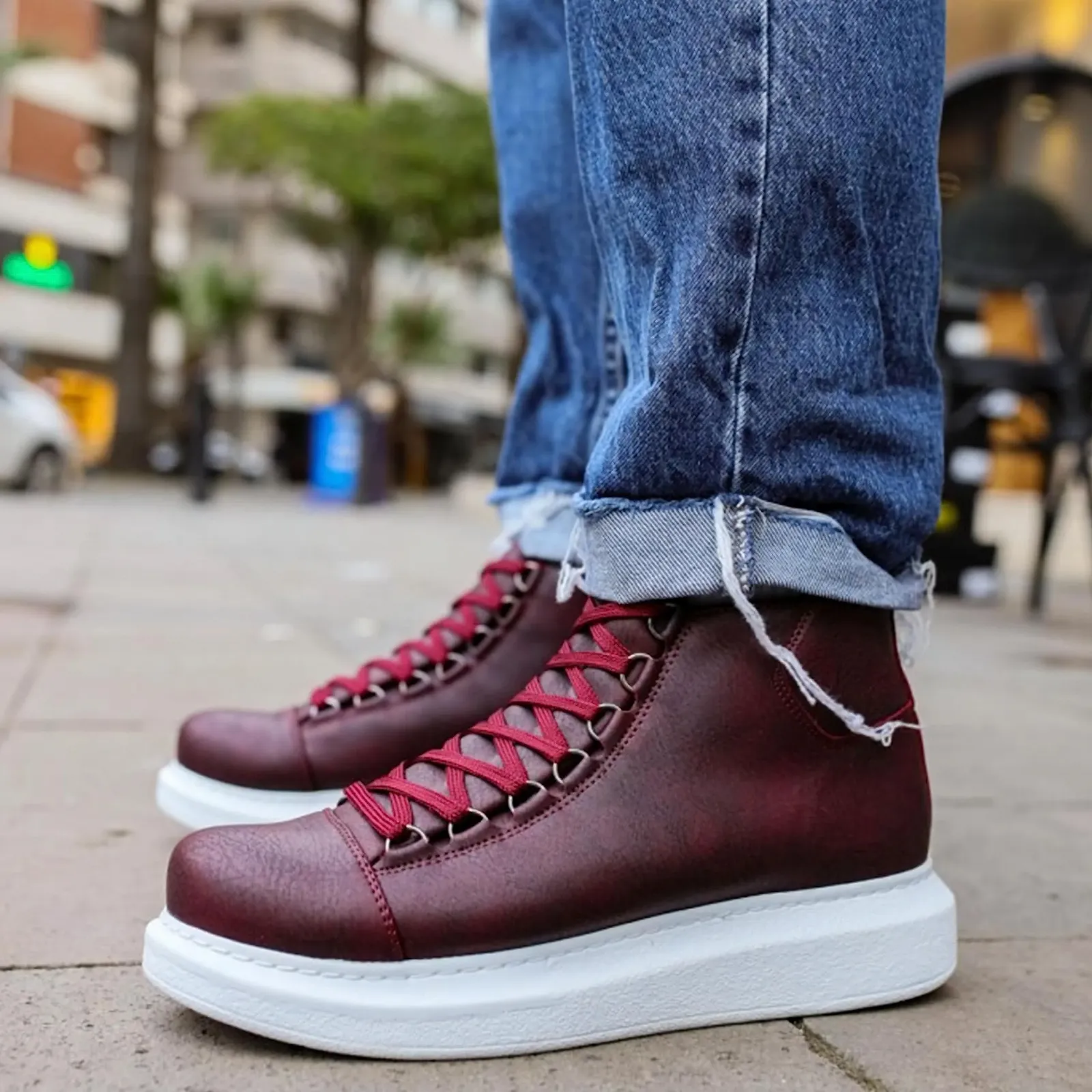 Кросівки Solaress Шкіряні Високі Модні, фото №3