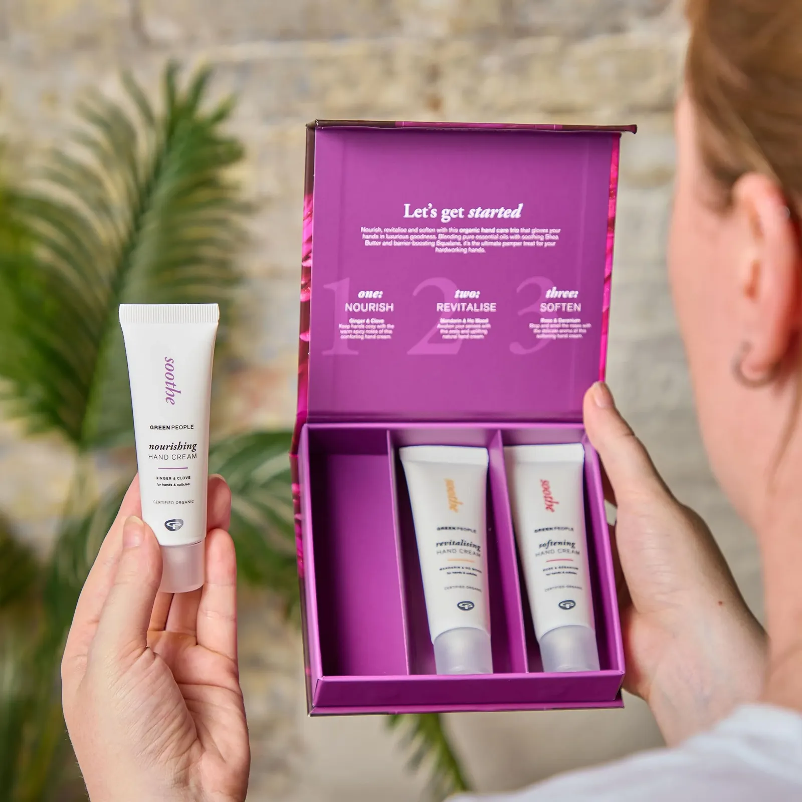 Крем для рук Green People Набор для ухода за руками Успокаивающий Натуральный и органический Крем для рук Масло ши для сухих рук Веганский, фото №2