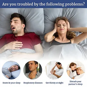 Ремінець на підборіддя проти хропіння, 2 шт., дихаючий ремінець для сну, регульований, для чоловіків та жінок, ефективне рішення synthetic.ua - Фото 1