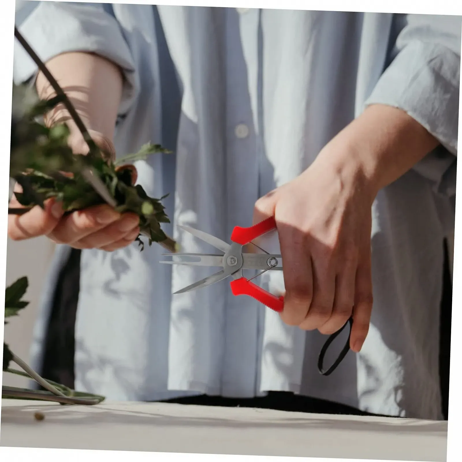 Садові ножиці з подвійним лезом Happyyami ABS, фото №7