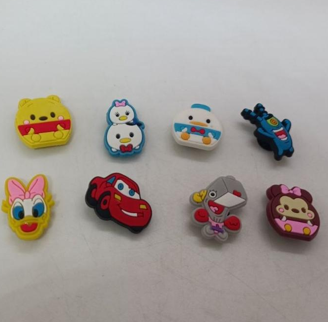 Набір джибітсів для кроксів (Crocs) «Мультяшний мікс» — Аксесуари Блискавка Маквін, Вінні Пух, Планктон, 8 шт., фото №2