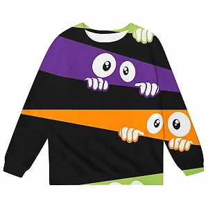 Свитшот для девочки. Без бренда, повседневный свитшот с круглым вырезом и принтом букв synthetic.ua - Фото 1