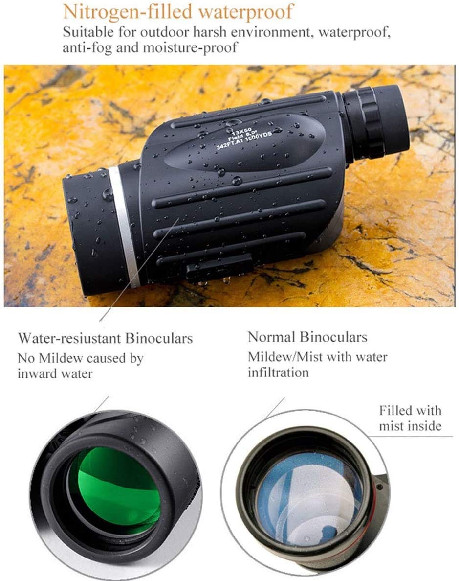 Монокуляр QHYTL HD 13×50 Чорний, фото №6