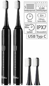 Електрична звукова зубна щітка newgen medicals Travel 25 000 Гц IPX7 synthetic.ua - Фото 1